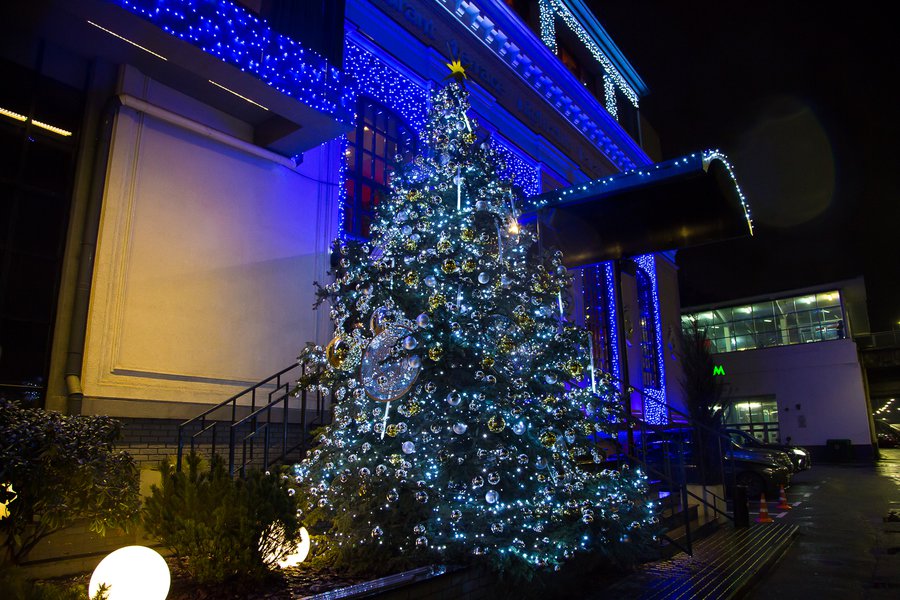 Royal monochrome in the New Year decoration of the Queen nightclub