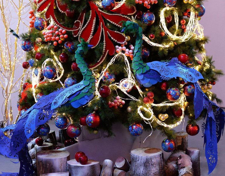 Colorful Christmas tree for formal events
