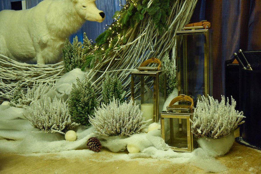 Apartment Christmas decoration in the Scandinavian style
