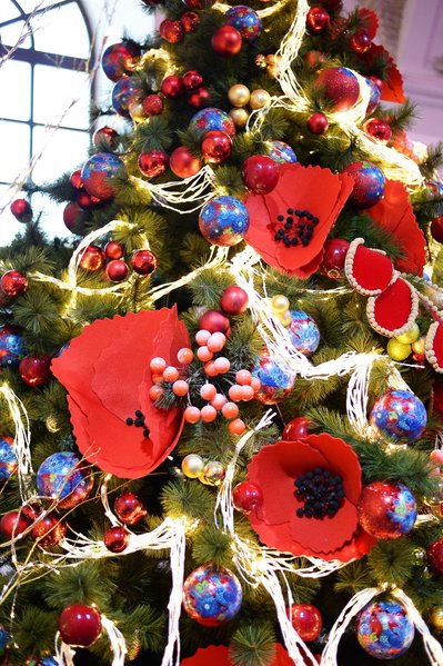 Colorful Christmas tree for formal events