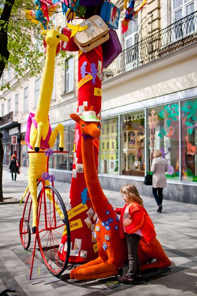 Summer decoration for Lviv Roshen Store 2016