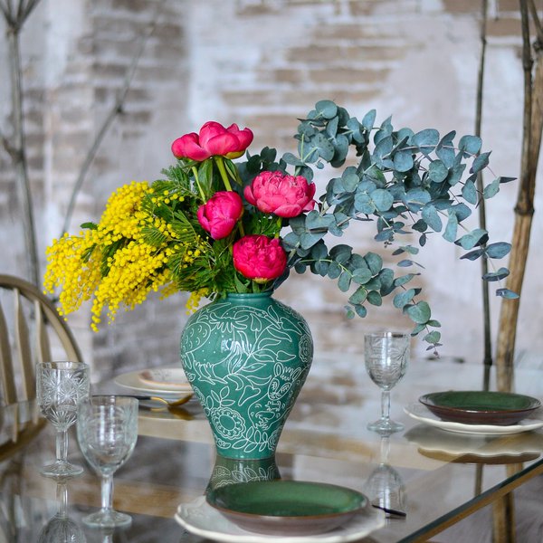 Collection of vases "Mary's Garden: based on the paintings of Maria Prymachenko