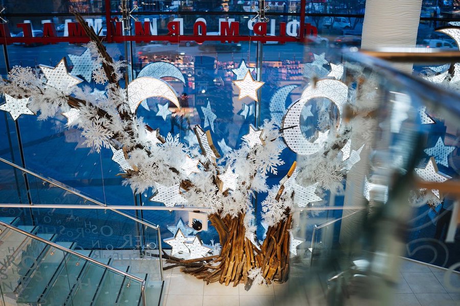 Christmas window display for Roshen store, season winterʼ2024