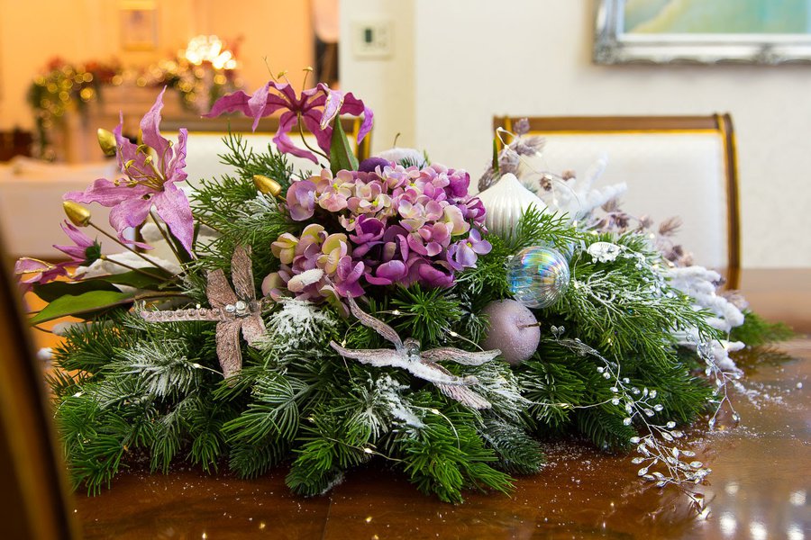 New Year's decoration "Flowers in the middle of winter"
