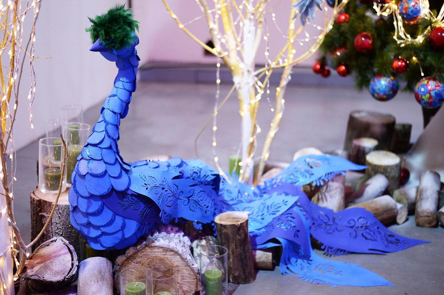 Colorful Christmas tree for formal events
