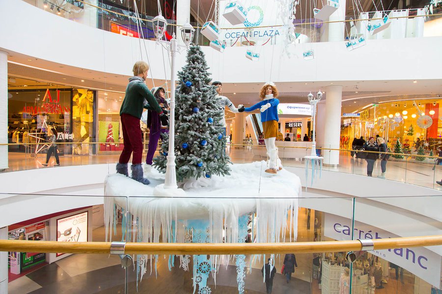 Winter decorations 2016 for the Ocean Plaza shopping mall
