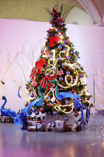 Colorful Christmas tree for formal events