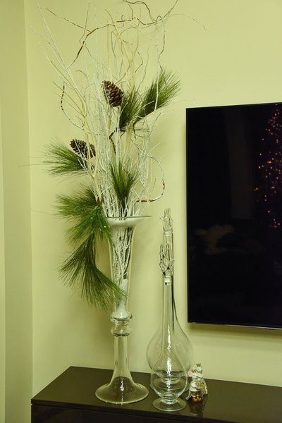 Apartment Christmas decoration in the Scandinavian style