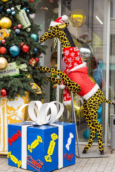 Winter decoration for Vinnytsia Roshen Store 2017