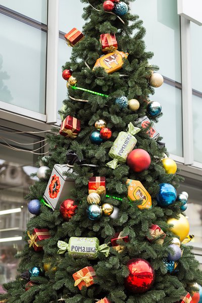 Winter decoration for Vinnytsia Roshen Store 2017