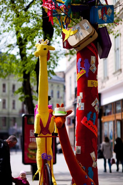Summer decoration for Lviv Roshen Store 2016