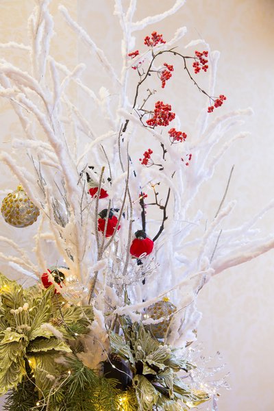New Year's decoration "Flowers in the middle of winter"