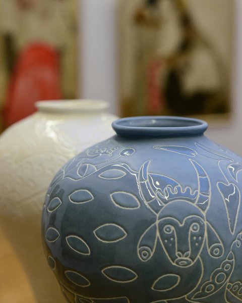 Collection of vases "Mary's Garden: based on the paintings of Maria Prymachenko