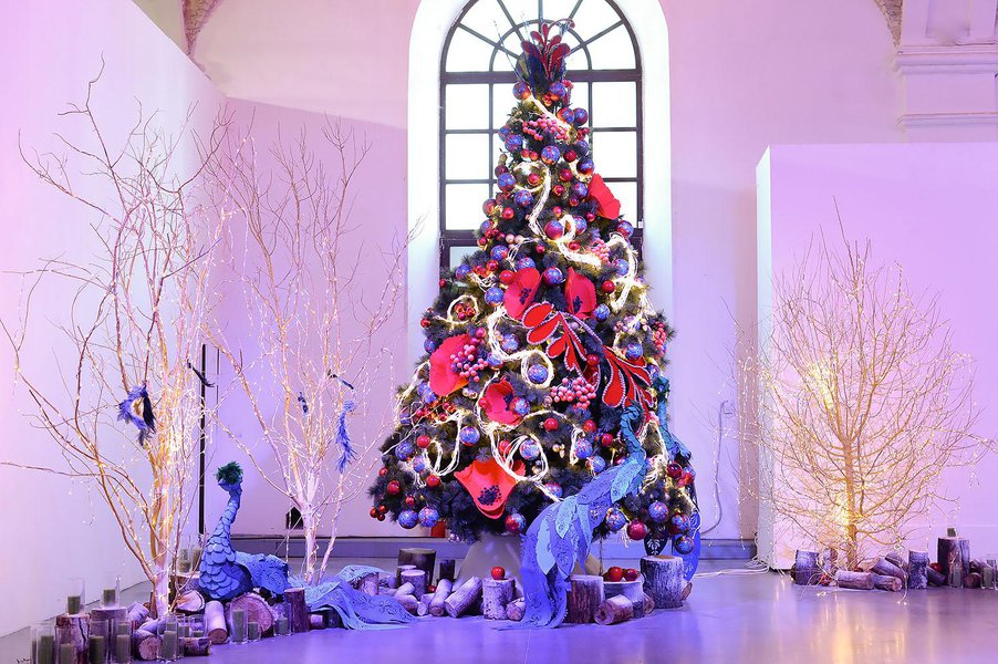 Colorful Christmas tree for formal events