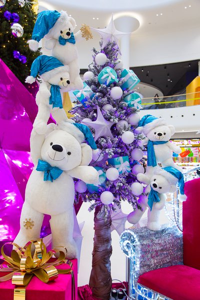 Futuristic Christmas tree for the Respublika Park shopping center