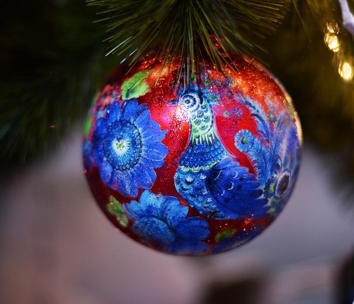 Colorful Christmas tree for formal events