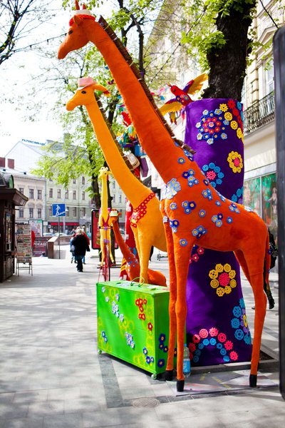 Summer decoration for Lviv Roshen Store 2016