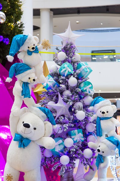 Futuristic Christmas tree for the Respublika Park shopping center