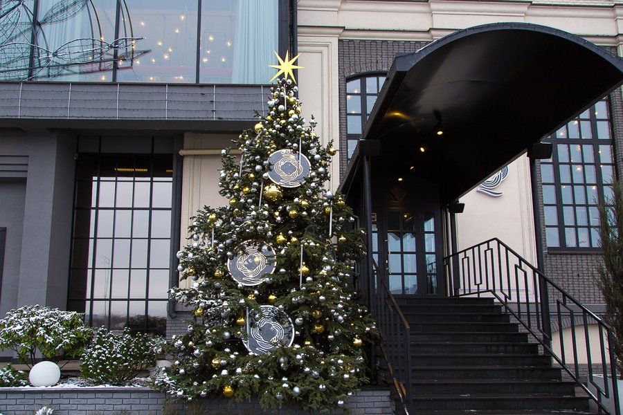 Royal monochrome in the New Year decoration of the Queen nightclub