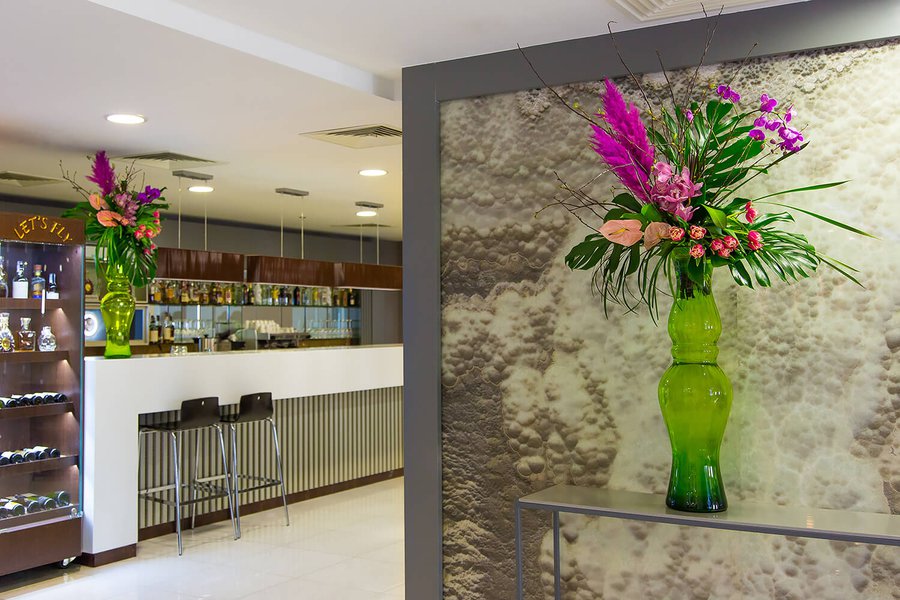 Interior floral arrangements at Borispol airport may 2019