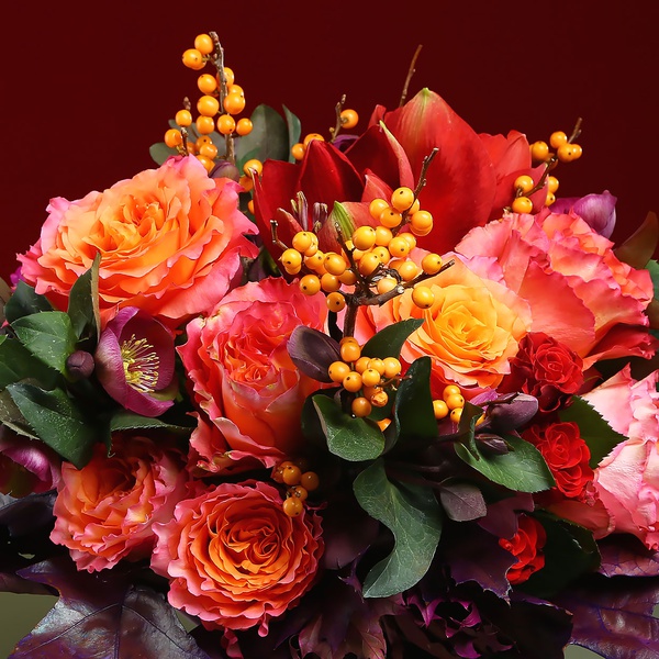 Orange-violet bouquet