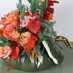 Composition in a ceramic pumpkin "Autumn Symphony"