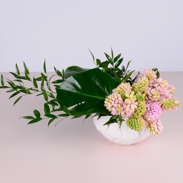 Hyacinths in an a vase bowl