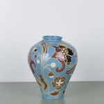 Vase HORSHCHYK MEDIUM, blue and gold