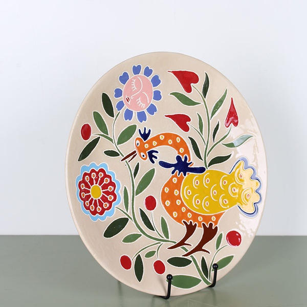 Plate "Peacock in flowers"