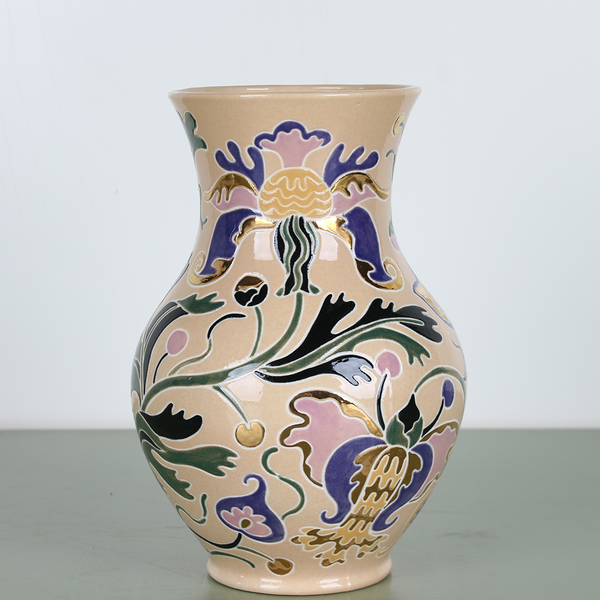 Vase GLECHIK purple with gold