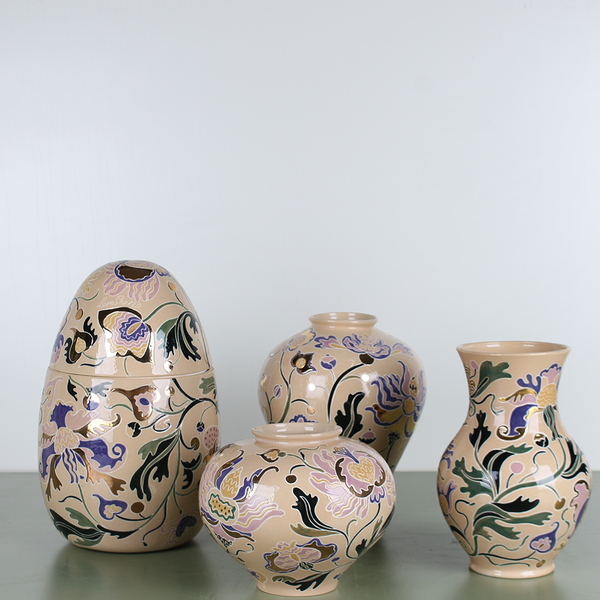 Vase GLECHIK purple with gold