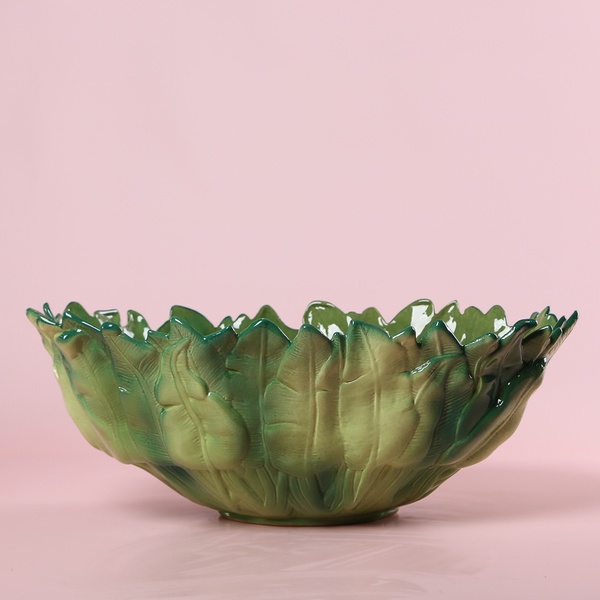 Ceramic vase hemisphere "Botanical Touch" green
