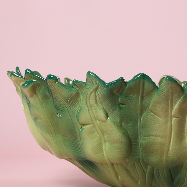 Ceramic vase hemisphere "Botanical Touch" green