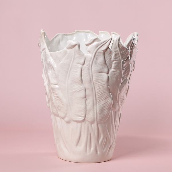 Ceramic vase "Botanical Touch" white