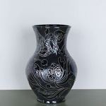 Vase GLECHIK, black with mother-of-pearl
