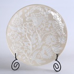 HETMANS'KA plate white with mother-of-pearl L