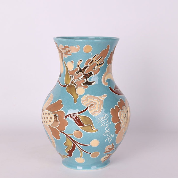 Vase GLECHIK, blue with gold
