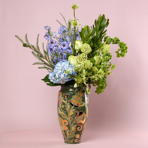 Vase "Flowerbed" "HETMANS'KA" green XL