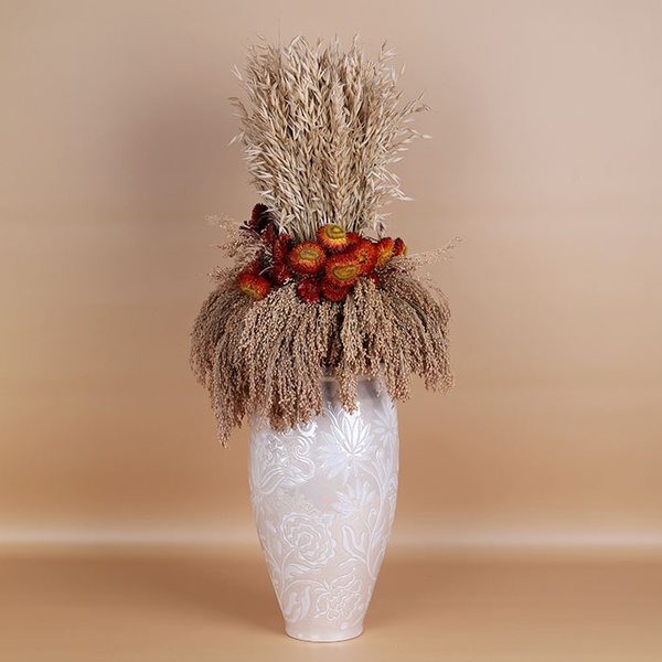 Vase "Flowerbed" "HETMANS'KA" white XL