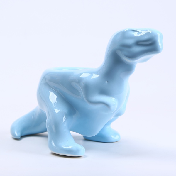 Dino flowerpot blue
