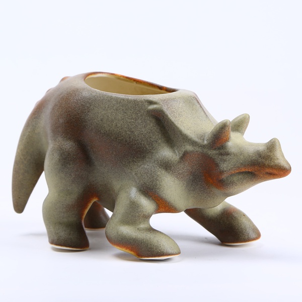 Triceratops khaki planter
