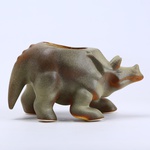 Triceratops khaki planter