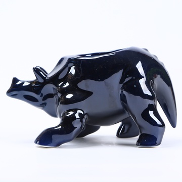 Pot Triceratops dark blue