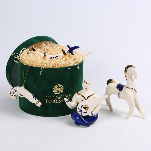 “Legend of Cossack Mamay: Ceramic Art Set”