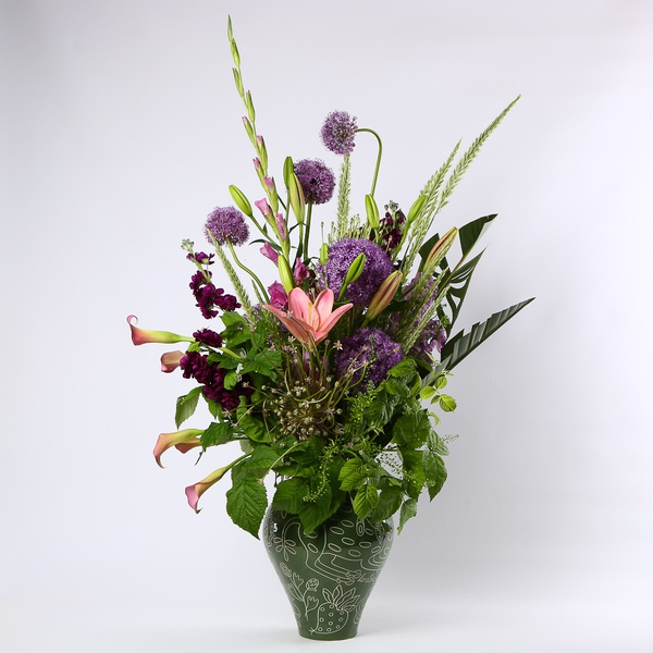 Vase Horshchyk medium, green