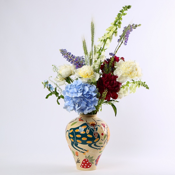 Vase Horshchyk medium, colored "Mary's Gardens"