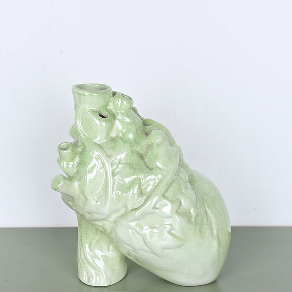 Vase "Heart" chrysoprase