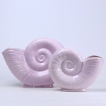 Ceramic vase "Lunar spiral" purple