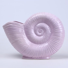 Ceramic vase "Lunar spiral" purple, large
