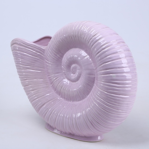 Ceramic vase "Lunar spiral" purple, large